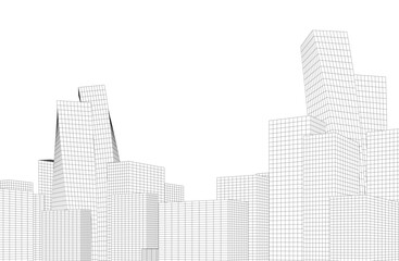 Obraz premium abstract architecture vector 3d rendering