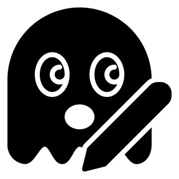 Ghost Face icon, glyph icon style