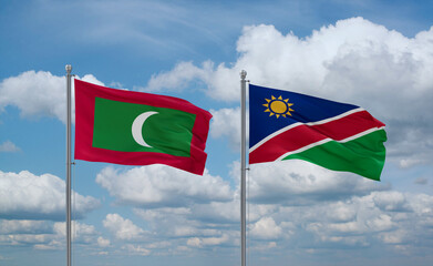 Namibia and Maldives, country relationship concept