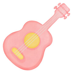 acoustic guitar isolated on white