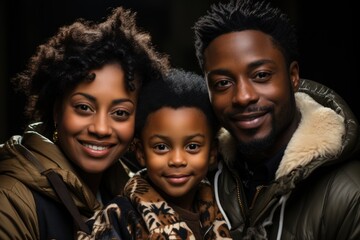 portrait of a black family
