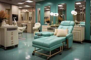 chair in beauty salon