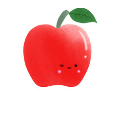 red apple isolated on white