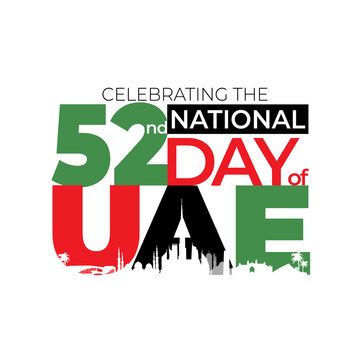 52 National Day of United Arab Emirates. Our National Day. December 2. illustration