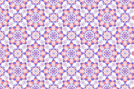 Sugest&atilde;o de design de estampa de continuidade com formas geom&eacute;tricas e coloridas.
