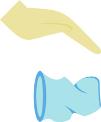 Throw plastic glass icon