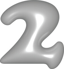 Numbers 0-9 3D White