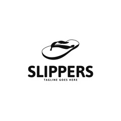 Creative Slippers Logo Design Concept Vector Illustration Symbol Icon