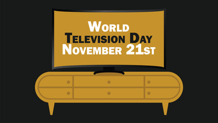 World Television Day vector banner design. Happy World Television Day modern minimal graphic poster illustration.