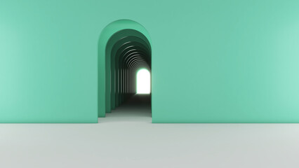 Concept of path to destination,ladder to success,3D render,step towards success