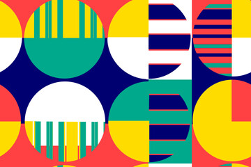 Aesthetic Contemporary printable seamless pattern with abstract line brush stroke shapes and line in  colors. boho background in minimalist mid century style  Illustration wall