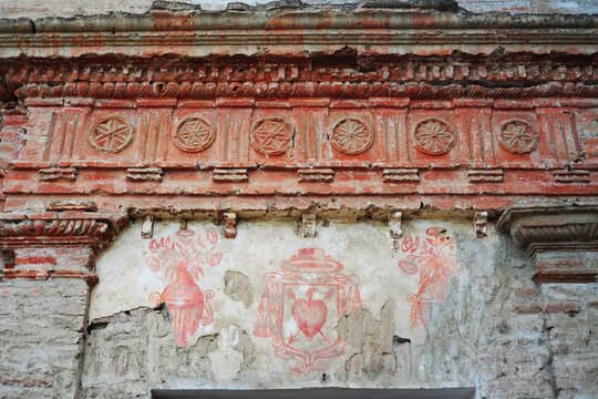 Ruins of Zana convents of the Catholic religion during the 16th century Belonging to the viceroyalty of Peru destroyed by the rise of the river, Lambayeque Peru