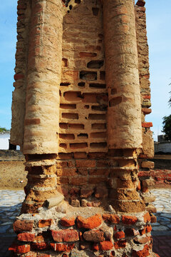 Ruins of Zana convents of the Catholic religion during the 16th century Belonging to the viceroyalty of Peru destroyed by the rise of the river, Lambayeque Peru