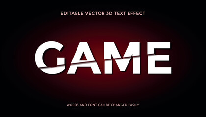 Game 3D text Effect Fully Editable Vector or Eps