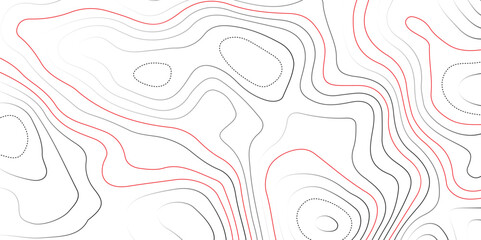 Abstract colorful wavy topographic map and curved lines background. Abstract geographic wave grid line map. Abstract topography relief. vector illustration. - obrazy, fototapety, plakaty