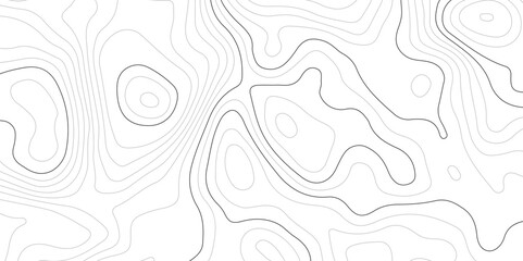 Black and white wavy paper curve relief abstract topographic map background. Geographic mountain relief. Topographic map lines, contour background. Abstract wave lines background.