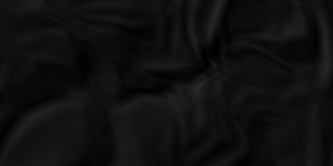Dark black wrinkled paper crumpled texture. black fabric textured crumpled black paper background. panorama black paper texture background, crumpled pattern texture background.
