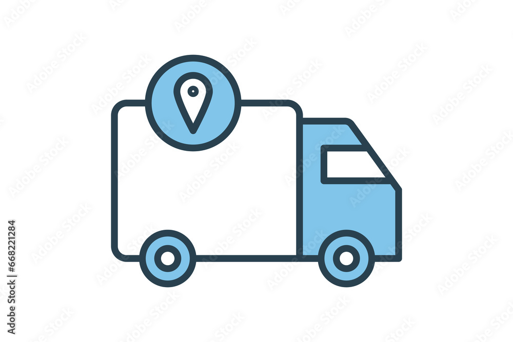 Poster delivery tracking icon. icon related to delivery. suitable for web site, app, user interfaces, print