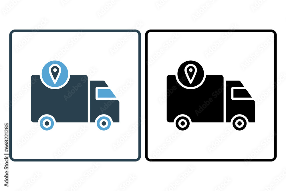 Poster delivery tracking icon. icon related to delivery. suitable for web site, app, user interfaces, print
