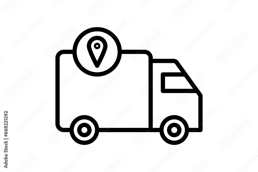Poster delivery tracking icon. icon related to delivery. suitable for web site, app, user interfaces, print