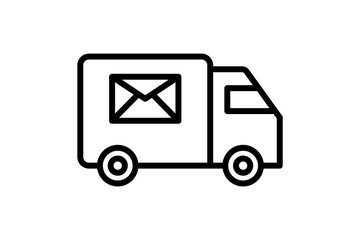 Email Delivery Icon. Icon related to Delivery. suitable for web site, app, user interfaces, printable etc. Line icon style. Simple vector design editable