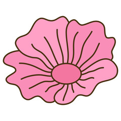 pink flower blossom illustration