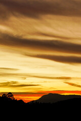 sunset in the mountains