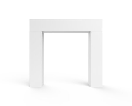 Blank Advertising Promotional Event Entrance Gate. 3D Illustration.