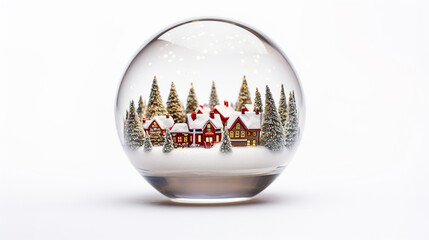 Fototapeta na wymiar bola de cristal com tema de natal 