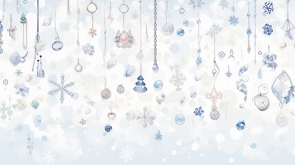 宝石と雪の壁紙素材