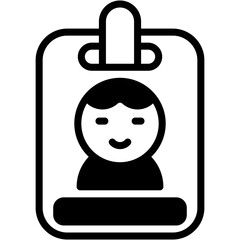 Vector Icon Id Card, Identity,  Pass, Security, Member Card