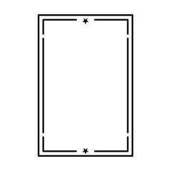 Star frame border vertical abstract outline shape icon for decorative vintage doodle element for design in vector illustration