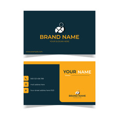 elegant modern business card design template black and yellow