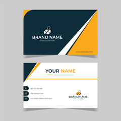 elegant modern business card design template black and yellow