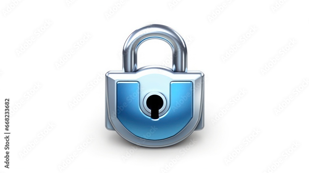 Aufkleber Padlock with keyhole on background of neon chain connections, network glowing in the dark. Creative idea for internet security, encryption and personal data protection. Generative AI