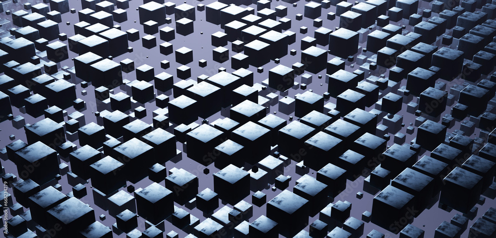 Aufkleber modern geometric background square blocks arranged in a line style technology 3d illustration