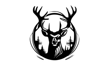 deer animal design illustration