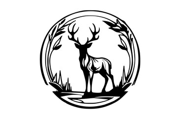 deer animal design illustration