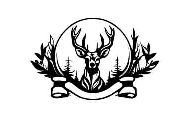 deer animal design illustration