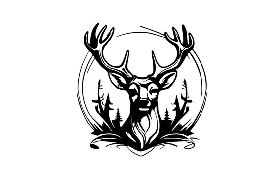 deer animal design illustration