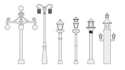 Vintage Lamp Drawing in 2D
