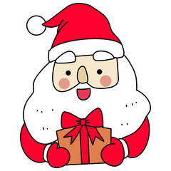 Cartoon Sata Cross, beautiful colorful line illustration