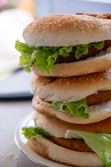 vegan hamburger on a plate