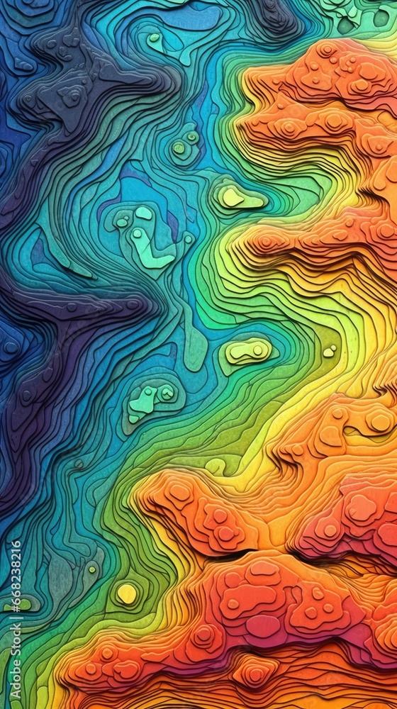 Poster abstract background with colorful waves