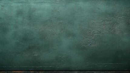 A blank dark green chalkboard style texture background. A.I. generated.