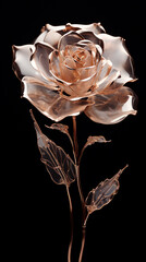 rose dourado delicada flor 