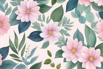 Full Of Flowers. Generative AI.