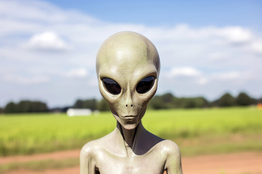 Unidentified intruders: alien face in close up