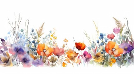 Watercolor decorative frame. Abstract background. Invitation, advertisement, thanks. Ornamental leaves