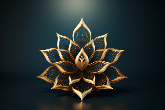Creative illustration generative ai picture zen lotus flower on water meditation harmony spirituality concept